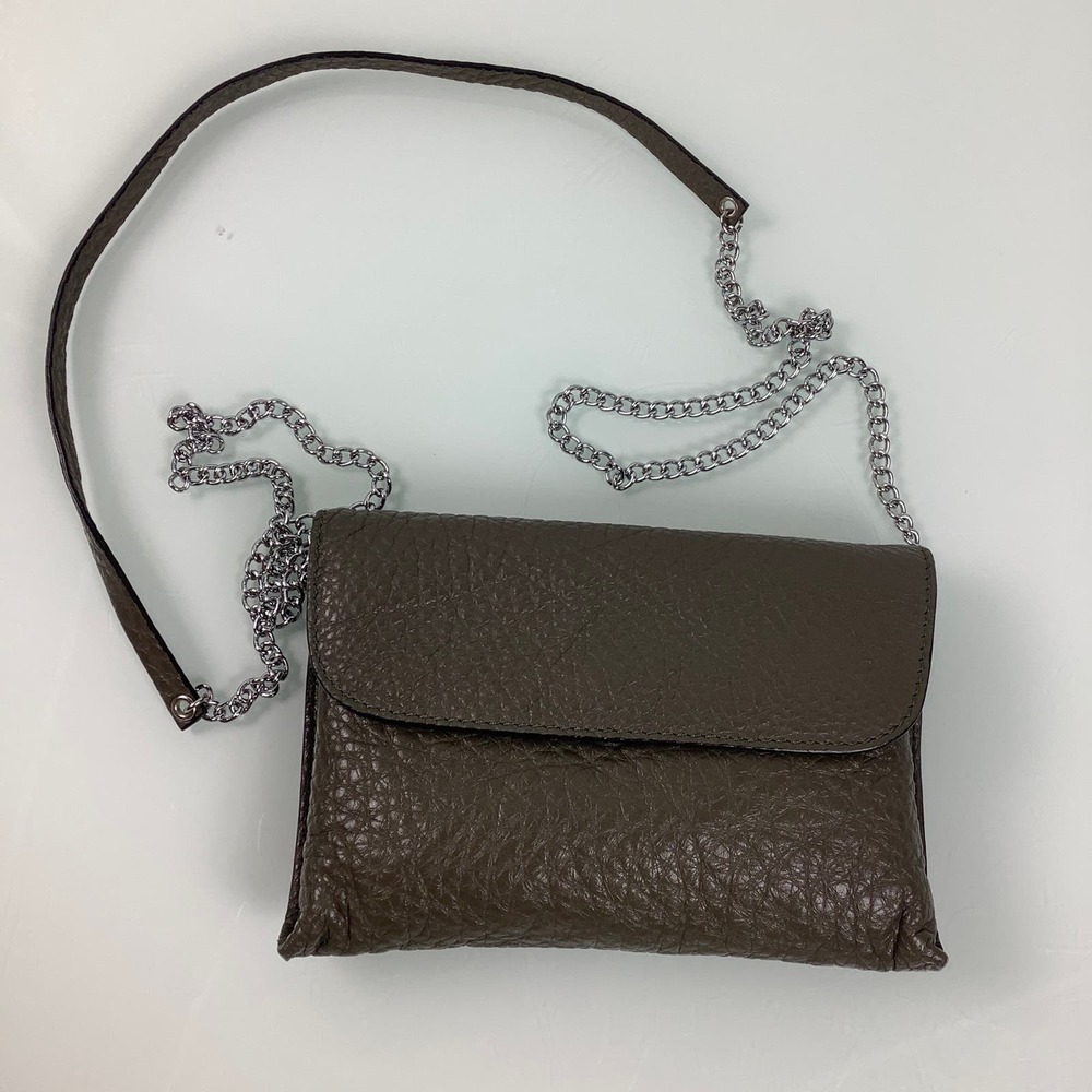 Gianni Conti multi compartment Pebbled Leather Crossbody / Clutch bag EUC
